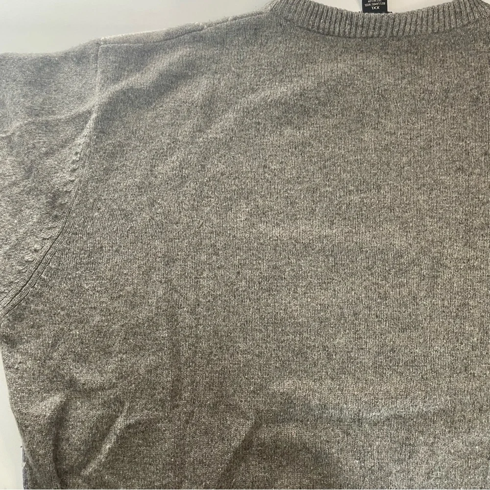 Jos. A. Bank Executive Collection XXL Gray Argyle Lambs Wool Sweater PRE…